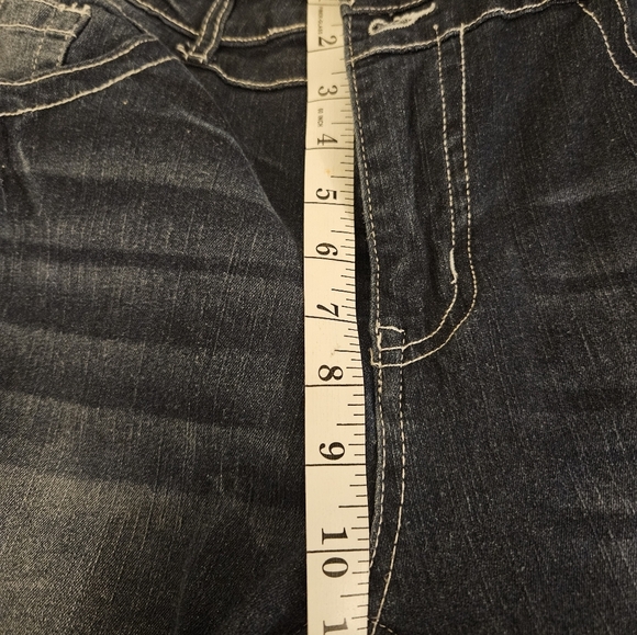 Dark Blue Jeans with Embroidered Pockets Size‎ XL - Picture 6 of 7